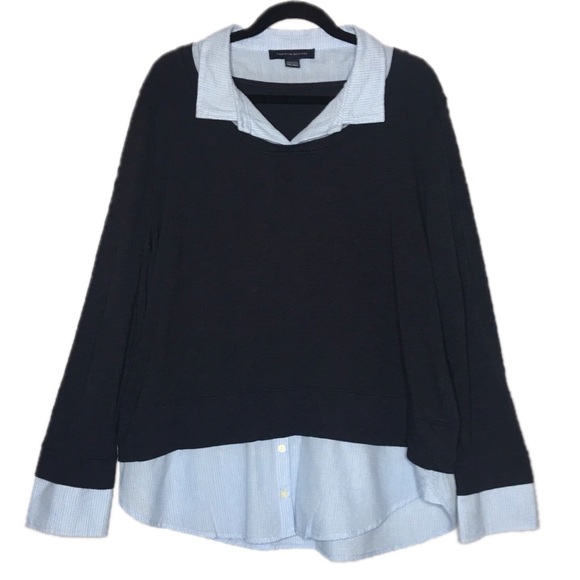 Tommy Hilfiger Tops - Plus Size XXL Tommy Hilfiger Navy Faux Layered Top